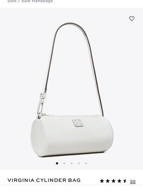 Tory Burch White Cylinder Shoulder Bag